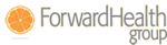 The 2010 Forward Health Group wordmark with an orange-slice sigil to the left of the type.